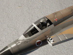 Saab JAS-35 Draken lowpoly jet fighter 3D Model
