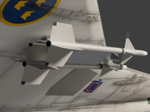 Saab JAS-35 Draken lowpoly jet fighter Model 3D