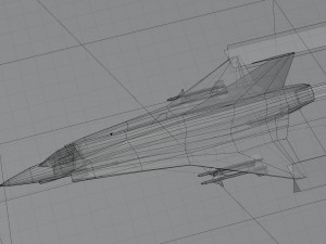 Saab JAS-35 Draken lowpoly jet fighter Model 3D