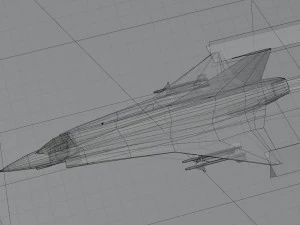 Saab JAS-35 Draken lowpoly jet fighter 3D Model