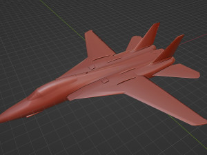Grumman F-14 Tomcat lowpoly jet fighter 3D Model