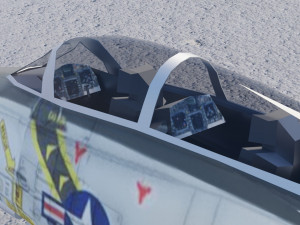 Grumman F-14 Tomcat lowpoly jet fighter 3D Model