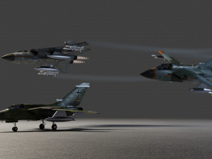 Panavia Tornado lowpoly jet fighter 3Dモデル
