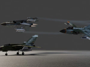 Panavia Tornado lowpoly jet fighter 3D Model