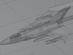 Panavia Tornado lowpoly jet fighter 3D Model