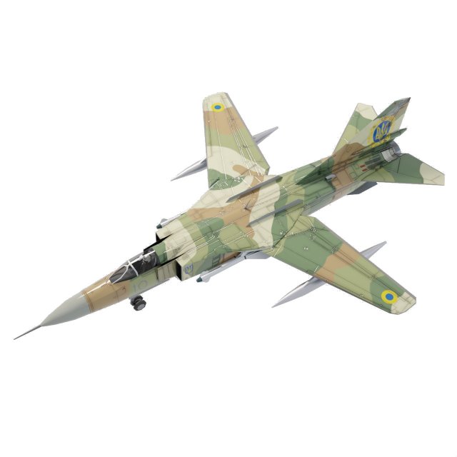 MIG-23 Flogger lowpoly jet fighter 3D मॉडल .c4d .max .obj .3ds .fbx .stl .blend 