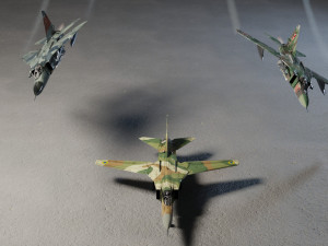 MIG-23 Flogger lowpoly jet fighter 3D मॉडल