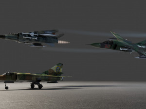 MIG-23 Flogger lowpoly jet fighter 3D मॉडल