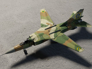 MIG-23 Flogger lowpoly jet fighter 3D मॉडल