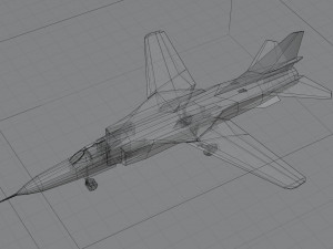 MIG-23 Flogger lowpoly jet fighter 3D मॉडल