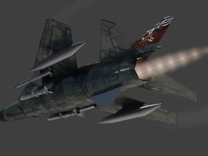 MIG-23 Flogger lowpoly jet fighter 3D मॉडल