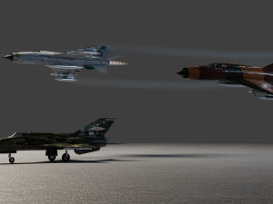 MIG-21 Fishbed lowpoly fighter 3Dモデル
