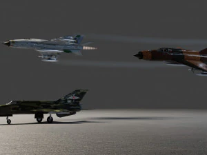 MIG-21 Fishbed lowpoly fighter 3D Model