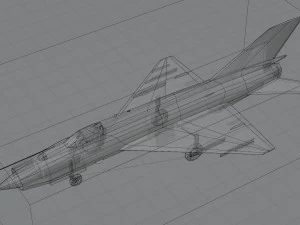 MIG-21 Fishbed lowpoly fighter 3D Model