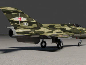 MIG-21 Fishbed lowpoly fighter 3D Model