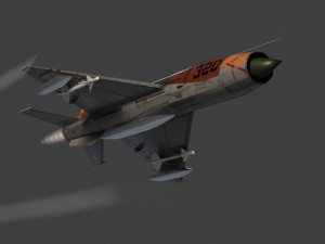 MIG-21 Fishbed lowpoly fighter 3Dモデル