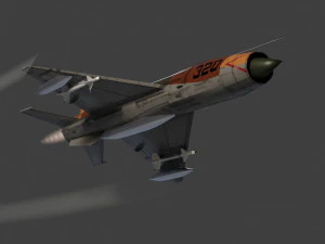 MIG-21 Fishbed lowpoly fighter 3D Model