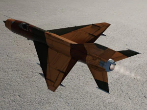 MIG-21 Fishbed lowpoly fighter 3D Model