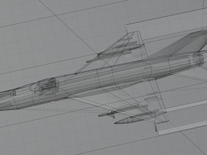 MIG-21 Fishbed lowpoly fighter 3Dモデル