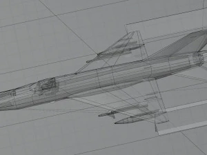 MIG-21 Fishbed lowpoly fighter 3D Model