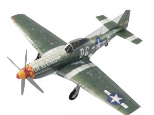 North American P-51 Mustang lowpoly WW2 fighter 3D Model