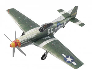 Ca&ccedil;a norte-americano P-51 Mustang lowpoly da 2&ordf; Guerra Mundial Modelo 3D
