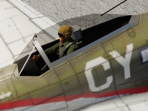 North American P-51 Mustang lowpoly WW2 fighter 3D 模型