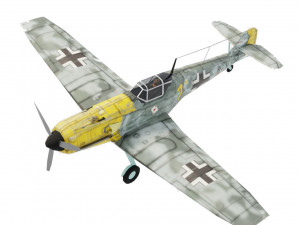 Messerschmitt BF-109 lowpoly WW2 fighter 3D Model