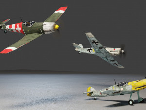 Messerschmitt BF-109 lowpoly WW2 fighter 3D Model