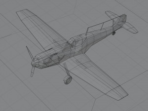Messerschmitt BF-109 lowpoly WW2 fighter 3D Model