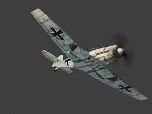 Messerschmitt BF-109 lowpoly WW2 fighter 3D Model