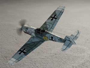 Messerschmitt BF-109 lowpoly WW2 fighter 3D Model