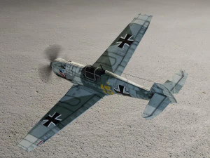 Messerschmitt BF-109 lowpoly WW2 fighter 3D Model