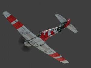 Messerschmitt BF-109 lowpoly WW2 fighter 3D Model