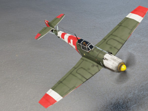 Messerschmitt BF-109 lowpoly WW2 fighter 3D Model