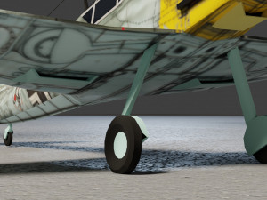 Messerschmitt BF-109 lowpoly WW2 fighter 3D Model