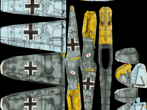 Messerschmitt BF-109 lowpoly WW2 fighter 3D Model