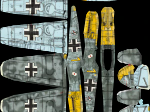 Messerschmitt BF-109 lowpoly WW2 fighter 3D Model