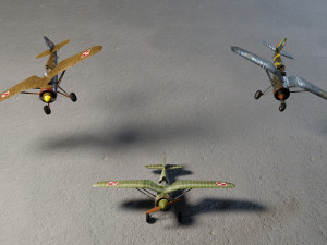 PZL P11 lowpoly WW2 fighter Modello 3D