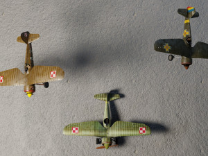 PZL P11 lowpoly WW2 fighter Modello 3D