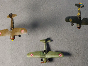 PZL P11 lowpoly WW2 fighter 3D Model