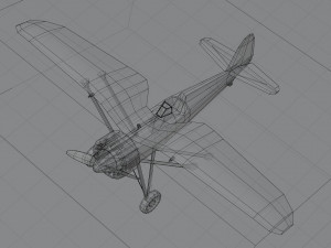 PZL P11 lowpoly WW2 fighter Modello 3D