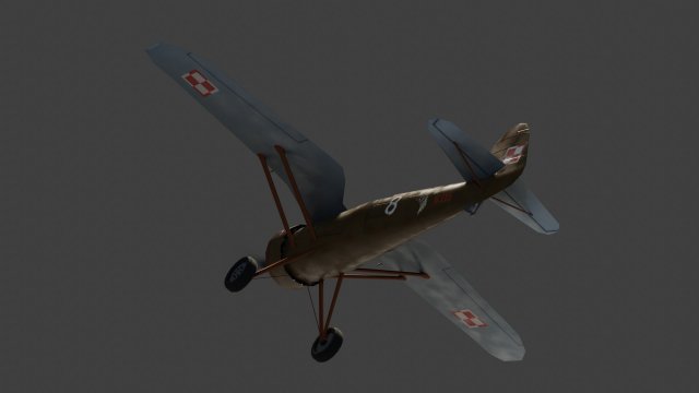 Download PZL P11 lowpoly WW2 fighter 3D Model
