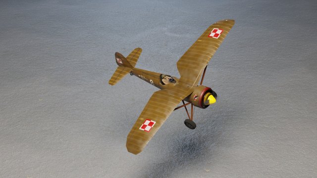 Download PZL P11 lowpoly WW2 fighter 3D Model