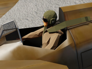 PZL P11 lowpoly WW2 fighter Modello 3D