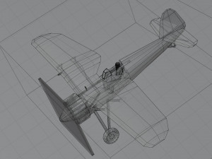 PZL P11 lowpoly WW2 fighter Modello 3D