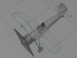PZL P11 lowpoly WW2 fighter 3D Model