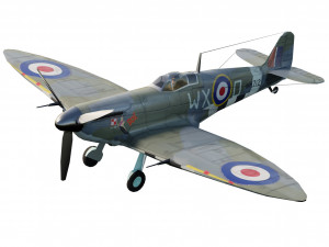 Supermarine Spitfire lowpoly WW2 fighter 3D Model