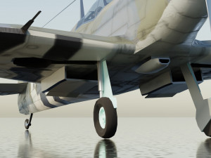 Supermarine Spitfire lowpoly WW2 fighter Model 3D