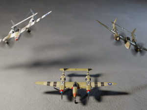 Lockheed P-38 Lightning lowpoly WW2 fighter Modelo 3D